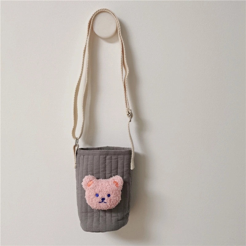 Adorable Bear Pattern Fabric Cup Sleeve 1pc | Drinkware Accessories