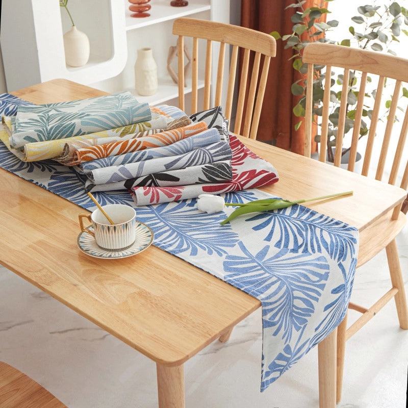 Elegant Minimalist Leaf Design Polyester Tablecloth for Casual and Formal Dining|Table Linens & Covers