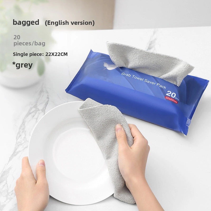 Removable English Microfiber Scouring Pad Multi-use Absorbent Kitchen Cloth | Kitchen Cleaning Supplies