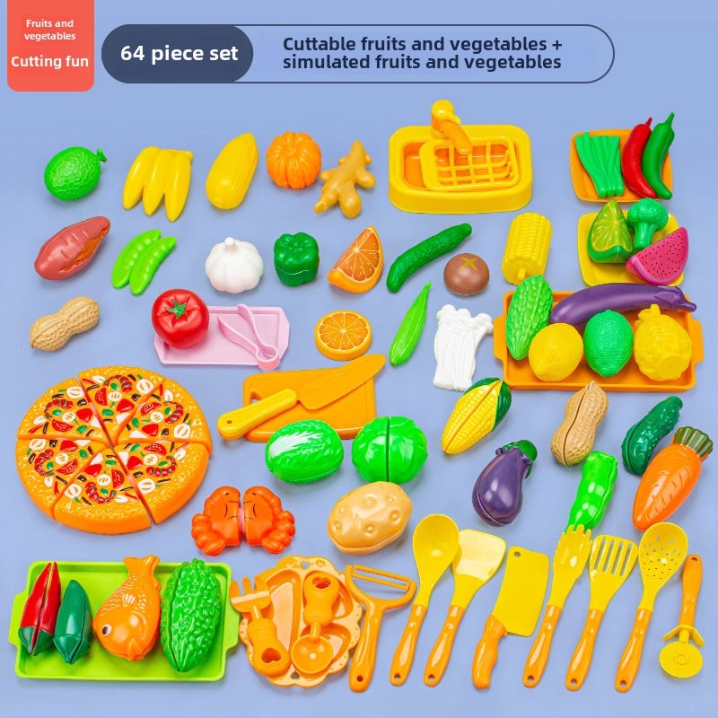 儿童厨房玩具海鲜水果蔬菜烧烤火锅仿真食品套装|儿童玩具
