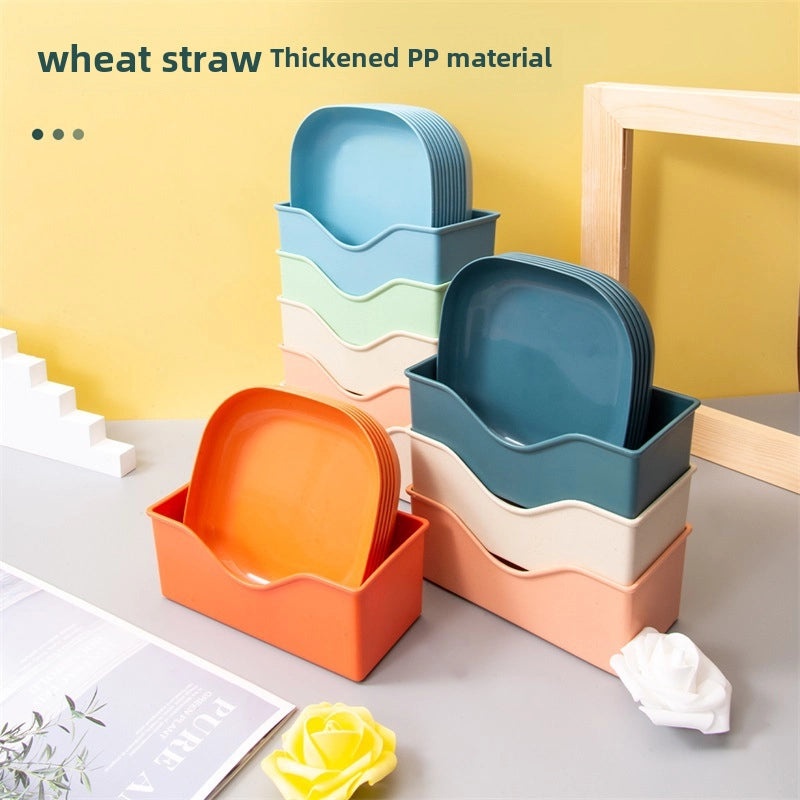 Japanese Style Plastic PP Desktop Trash Storage Tray Bone Dish for Dining Table|Kitchen Storage & Organization