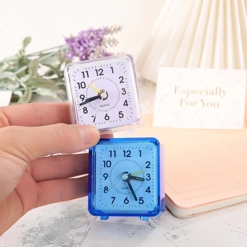 Transparent Square Candy Color Alarm Clock for Students | Home Decor