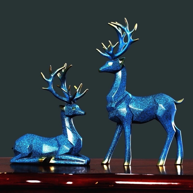 Minimalist Christmas Elk Resin Ornament Holiday Artificial Decoration|Christmas Decorations