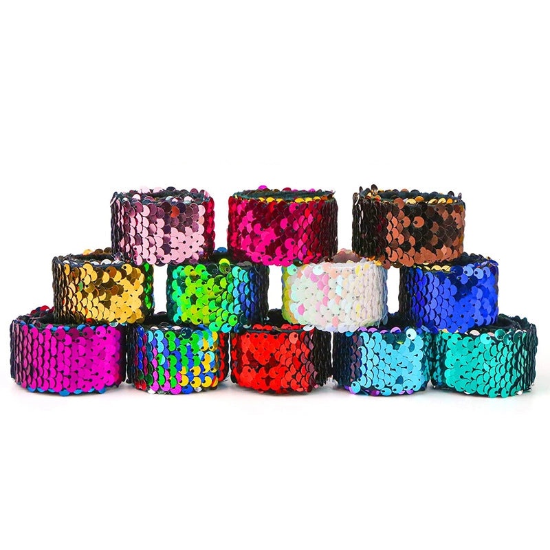 Color-Changing Mermaid Sequin Snap Ring Bracelet for Kids | Children's Toys & Birthday Gifts