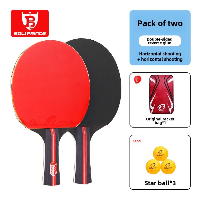 Beginner Table Tennis Racket Set with Horizontal Grip for Students | Sports & Outdoor Table Tennis Equipment