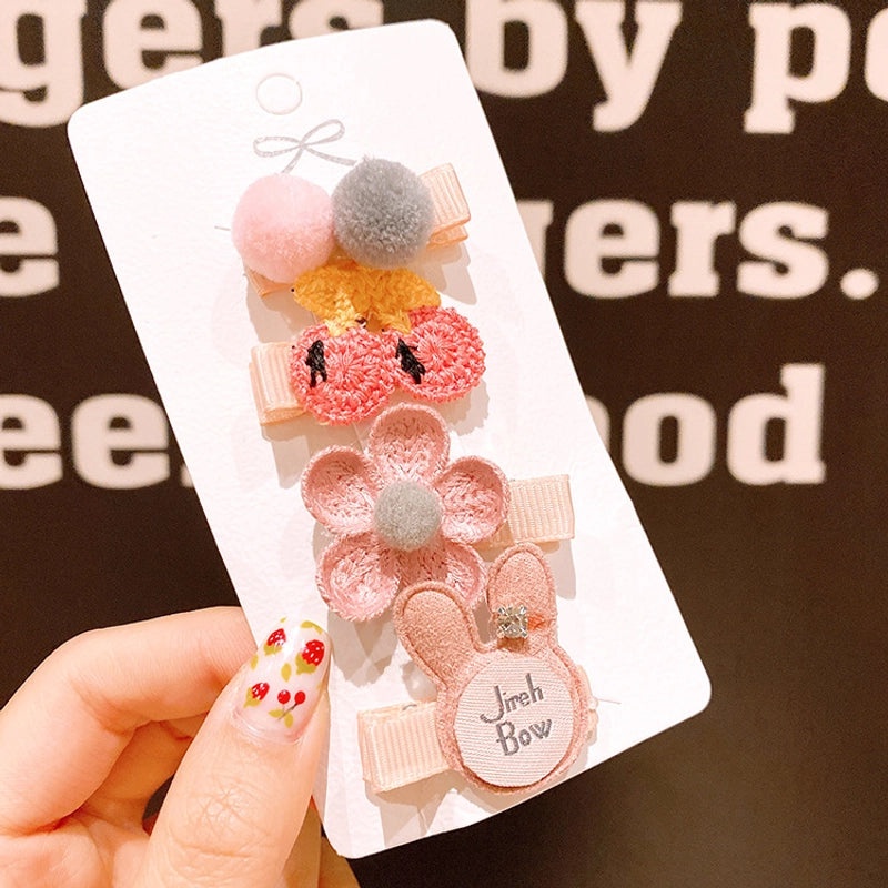 Kids Cute Hairpin Small Safety Clip Baby Hair Accessories Girls' Cloth Hair Clips Adorable Headdress|Children's Hair Accessories