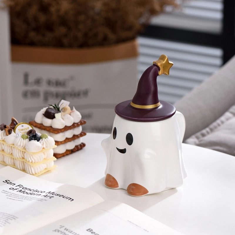 Halloween Cartoon Ceramic Mug Cute Elf Coffee Cup Large Capacity Water Cup for Office Use|Home & Kitchen Cups & Mugs