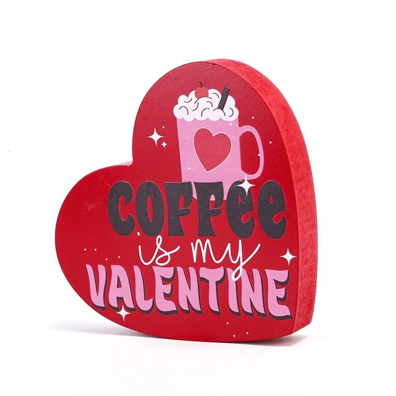 Romantic Heart-Shaped Wooden Ornament for Valentine’s Day | Home Decor & Gifts