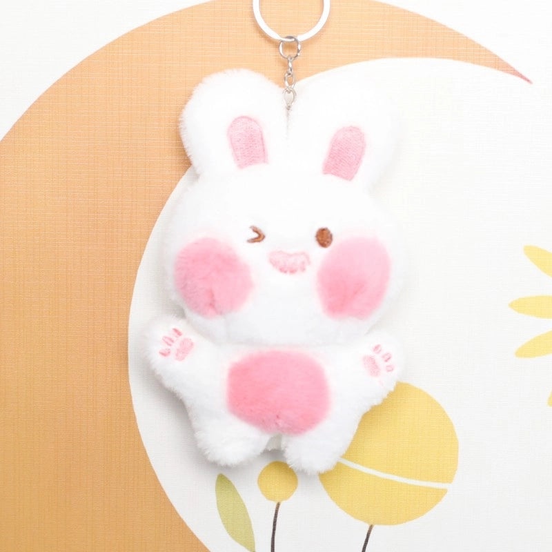 Adorable Small Rabbit Plush Pendant Keychain School Bag Charm Gift|Accessories & Keychains