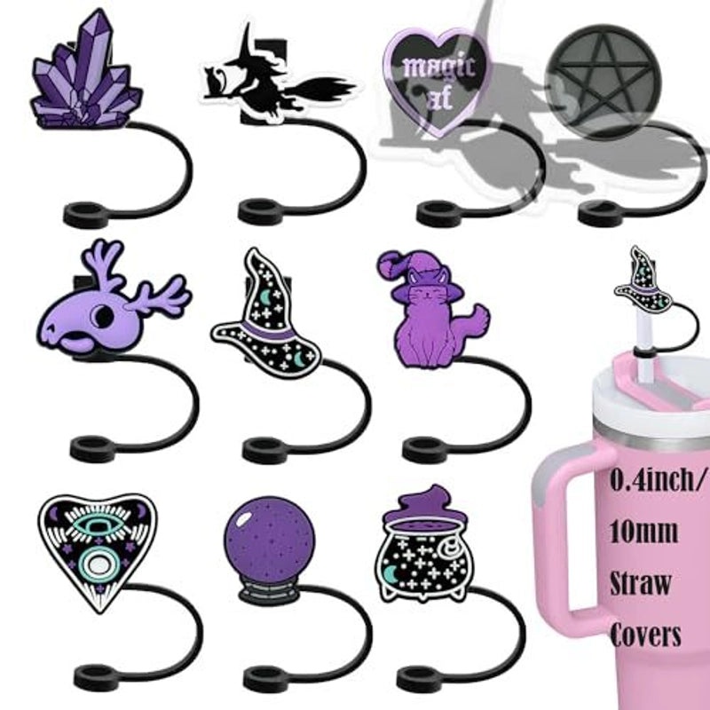 Adorable Devil Eye Star Silica Gel Straw Cap Set | Drinkware Accessories
