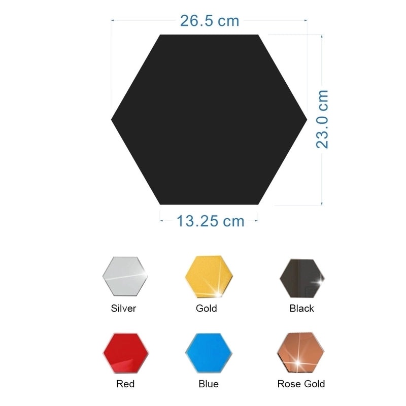 Stylish Geometric Hexagon Acrylic Wall Decal|Home Decor Wall Stickers