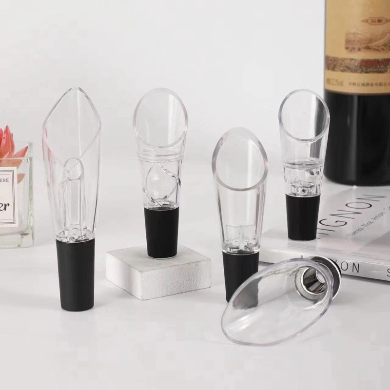 Stainless Steel Wine Pourer with Silicone Petal Quick Decanter Spout for Household Use|Wine Accessories