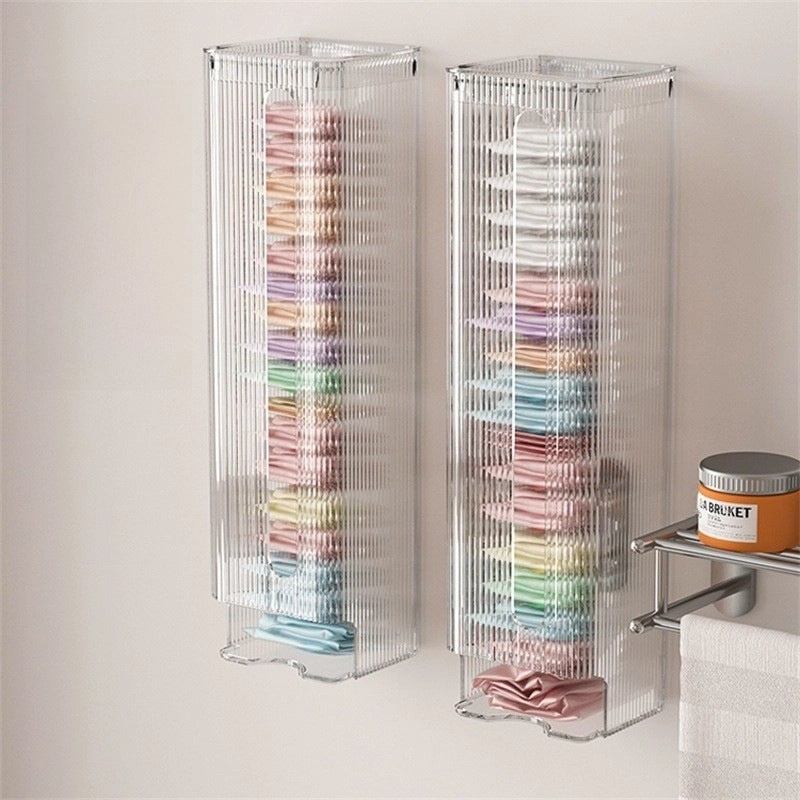 Wall-mounted Garbage Bag Dispenser Large Capacity Kitchen Plastic Bag Holder Convenient Extraction | Kitchen Storage & Organization