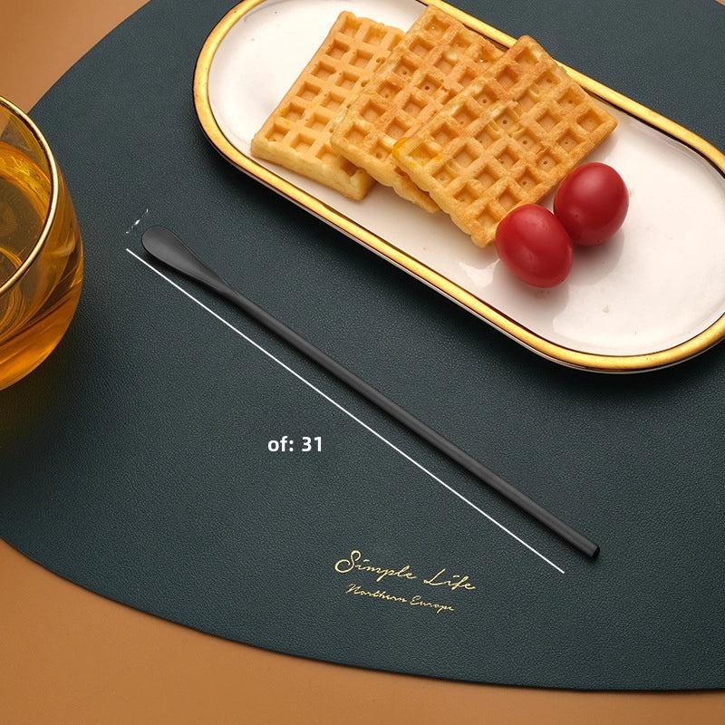 Japanese-style 304 Stainless Steel Long Handle Dessert Spoon Coffee Stirring Spoon Small Fruit Fork Ice Cream Spoon | Kitchen & Dining Utensils