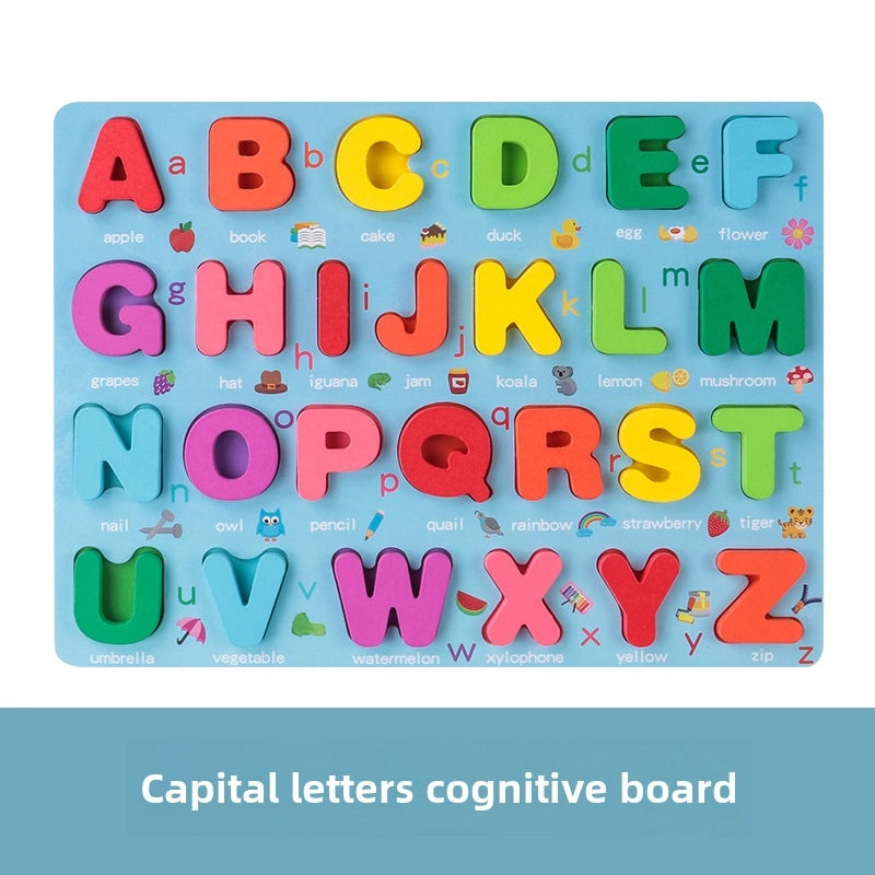 Early Learning Digital Alphabet Wooden Blocks Puzzle for Infants & Toddlers | Educational Toys