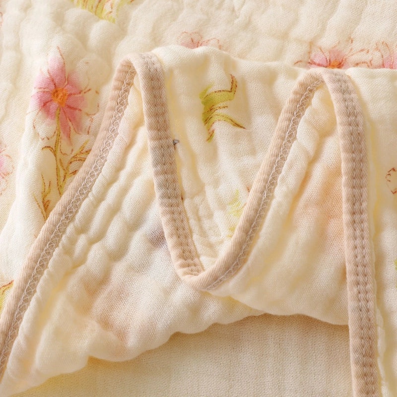 Double Layer Cotton Cartoon Baby Bath Towel Soft Gauze Blanket Multi-Use Air Conditioning Quilt|Baby Bath & Bedding