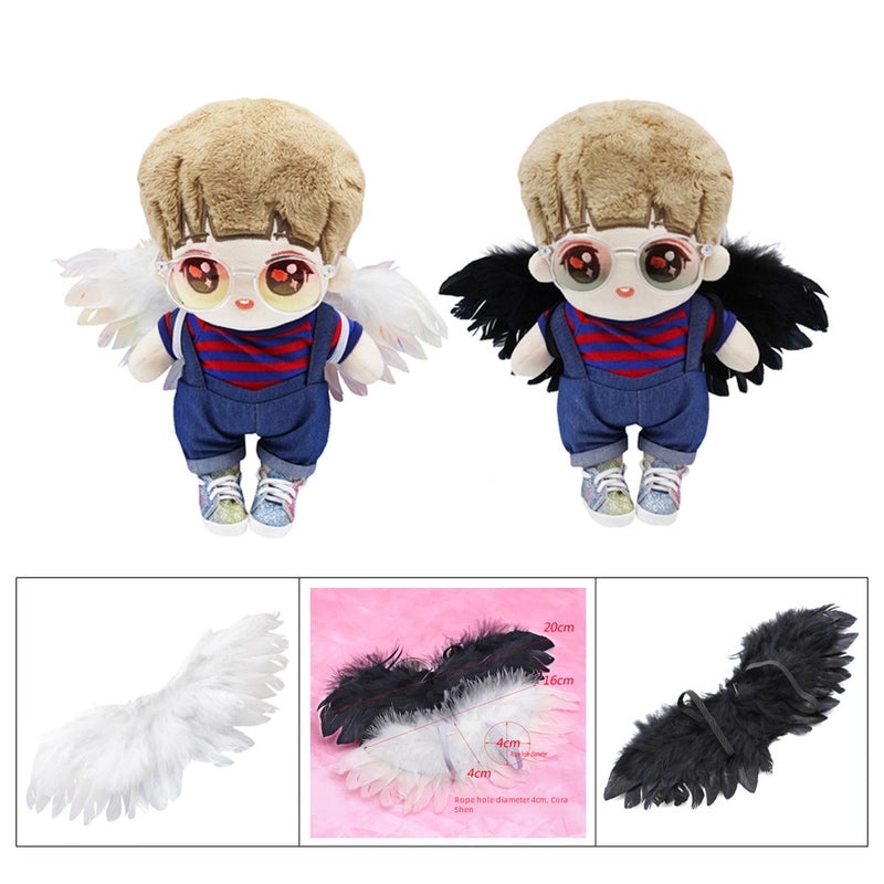 Mini Angel Wings Elastic Rope for 15-20cm Cotton BJD Dolls Feathers Toy Accessories | Doll Accessories