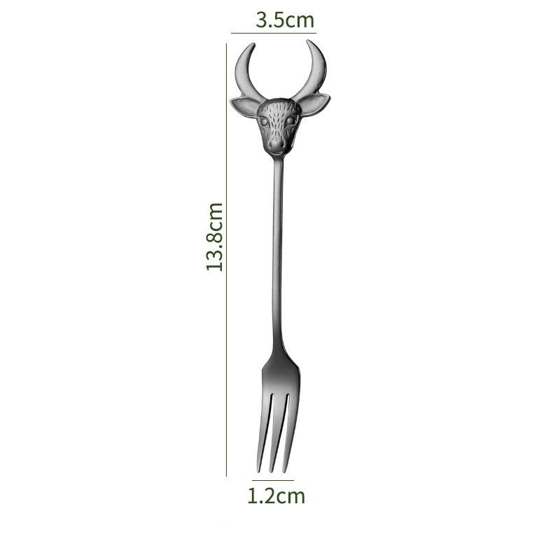 Cute Animal Design 304 Stainless Steel Spoon Single Piece|Kitchen Utensils