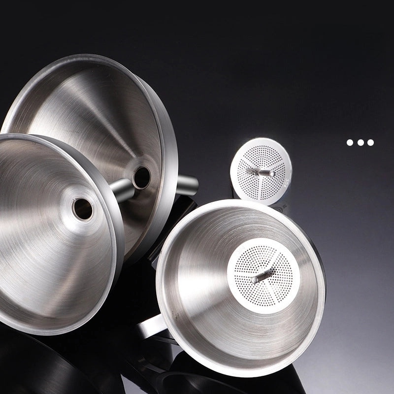 304 Stainless Steel Kitchen Funnel Thickened Oil and Wine Strainer Multi-Size Practical Gadget|Kitchen Tools & Gadgets