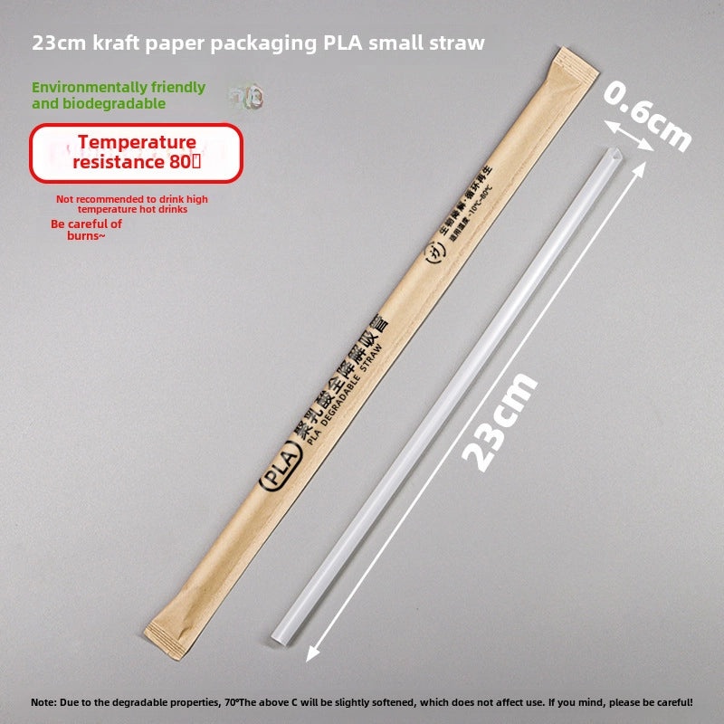Biodegradable PLA Straws for Hot Drinks | Disposable Milk Tea Coffee Straws | Eco-Friendly Individually Packaged | Drinkware Accessories|Straws &