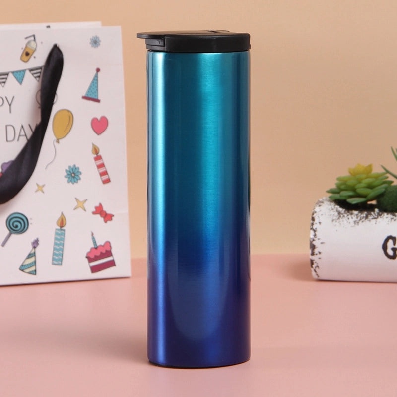 Stainless Steel Insulated Thermos Mug - Casual Solid Color Design | Drinkware & Tumblers