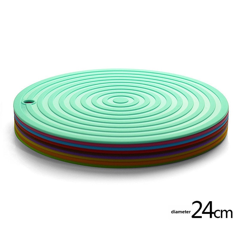 Round Silicone Heat Insulation Mat 18/24/30cm Non-Slip Casserole Bowl Placemat | Kitchen Accessories