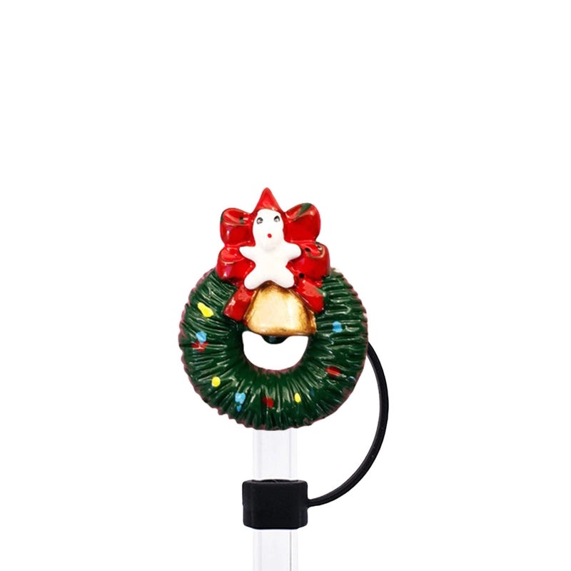 Multicolor Christmas Straw Caps Set 10 PCS | Drink Accessories & Barware