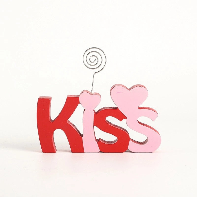 Minimalist Wooden Letter Ornaments for Women | Valentine’s Day Casual Decorations | Home & Living > Home Decor > Decorative Accents