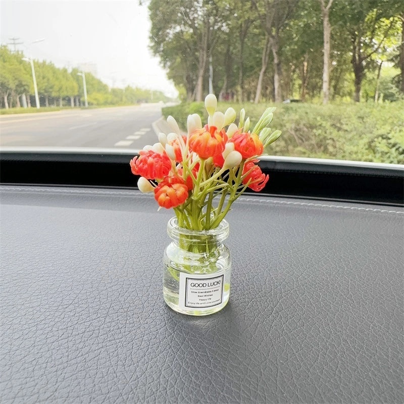 Elegant Minimalist Flower Glass Ornaments for Women|Home Decor Accessories