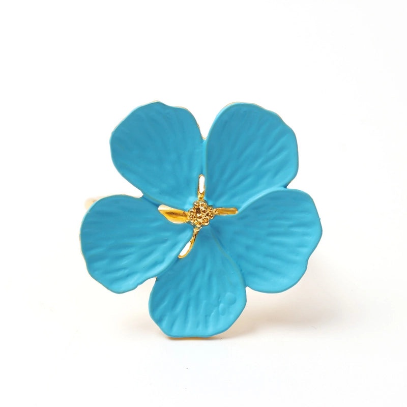 Vintage Floral Alloy Napkin Rings Set of 6 | Home Decor & Tableware Accessories