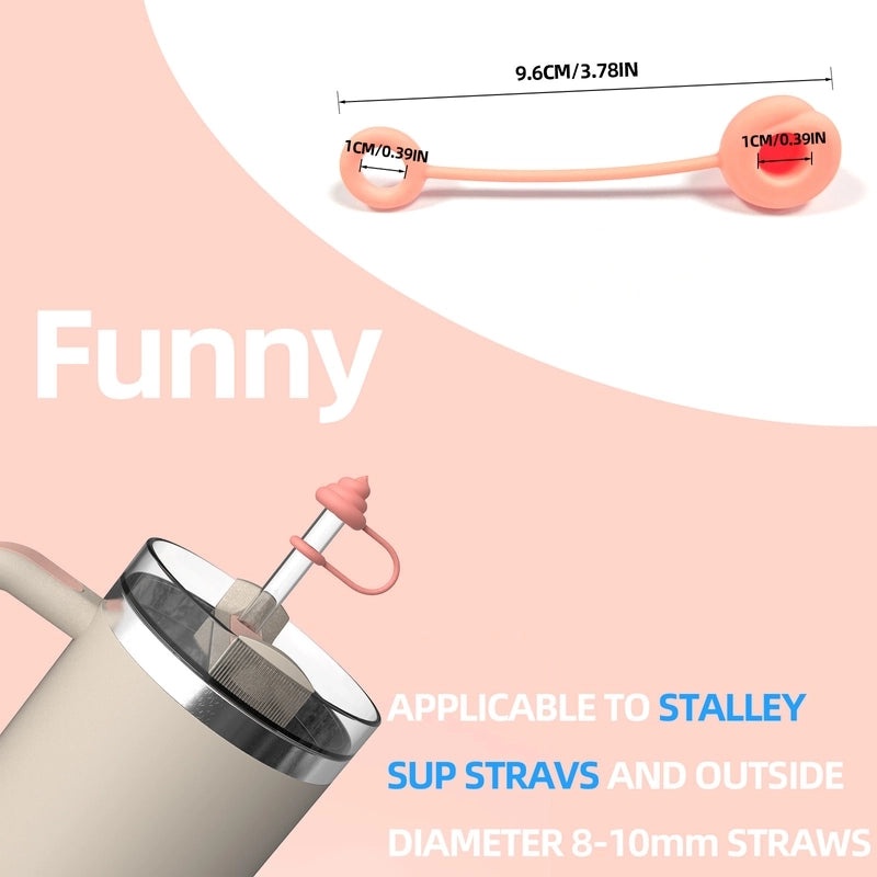 Adorable Cartoon Silicone Straw Cap - Single Piece | Drinkware Accessories