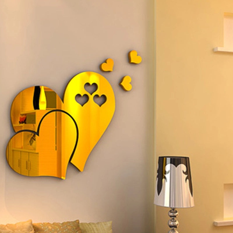 3D Heart-Shaped Wall Decals DIY Cute Stereoscopic Home Art Mural Room Decoration Ws001|Home Decor Wall Stickers