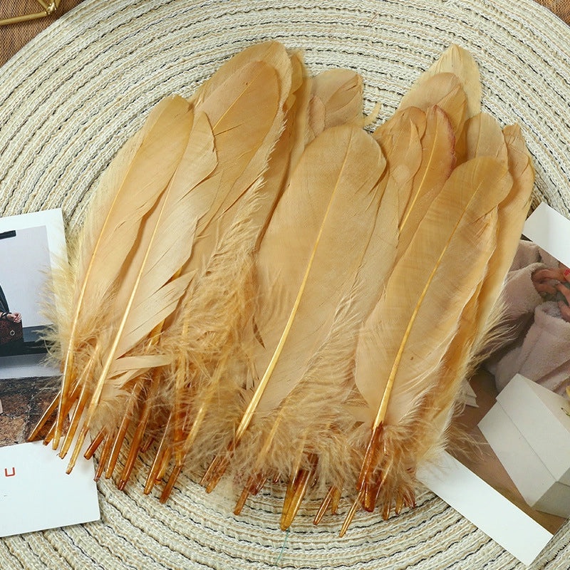 Elegant Solid Color Goose Feather Decoration|Home Decor Accessories