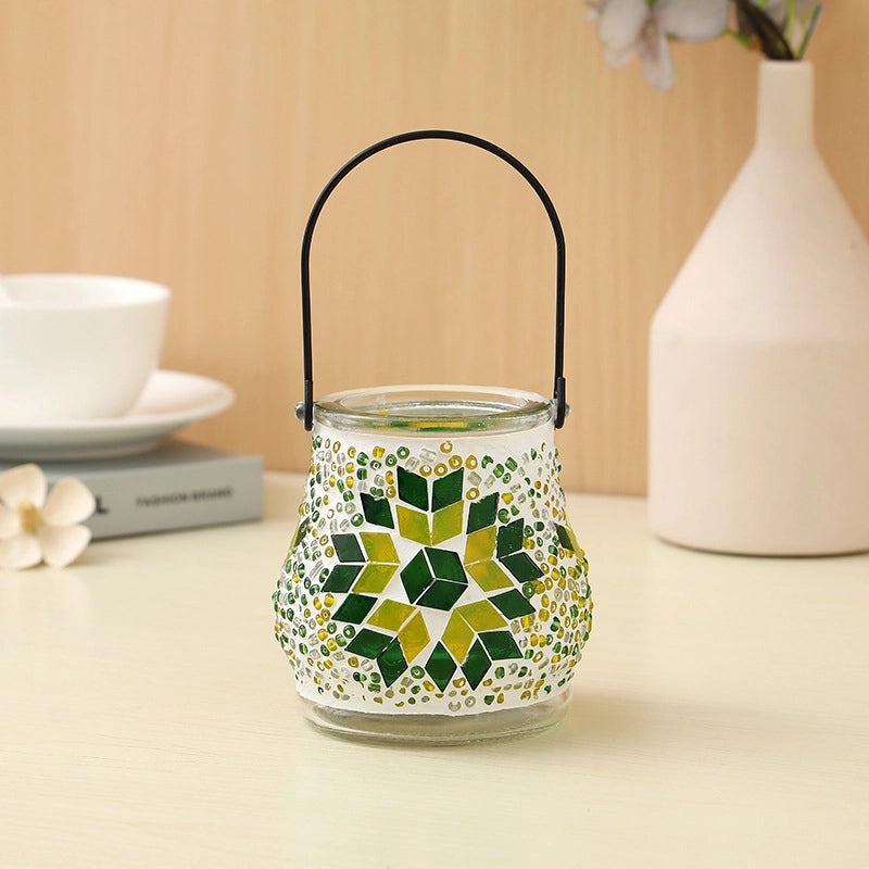 Handcrafted Painted Clay Geometric Glass Seed Beads | Handmade Jewelry Accessories