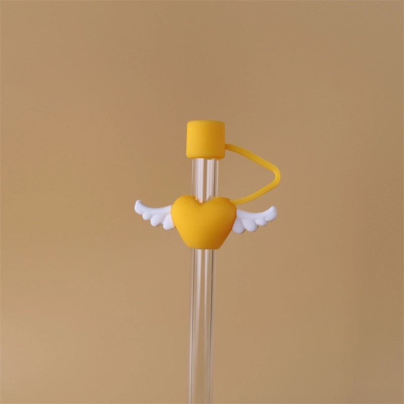 10mm Glass Straw Dust Cover Stainless Steel Cap for Large Diameter Straws Milk Tea Accessories|Drinkware Accessories