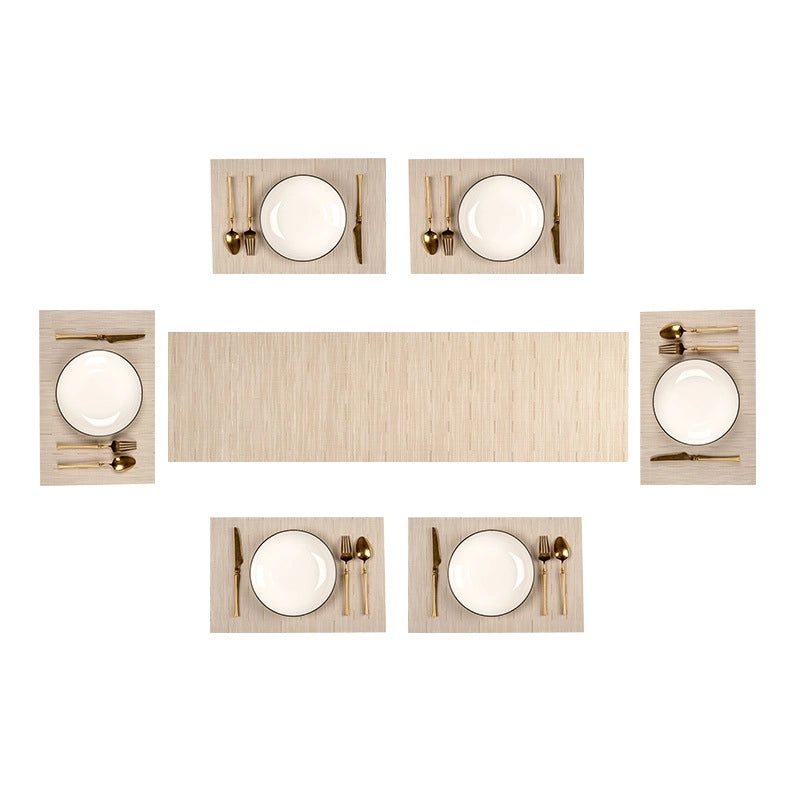 PVC Placemat and Table Runner Set, Washable Insulated Mats for Home and Hotel Use|Home & Kitchen Table Linens