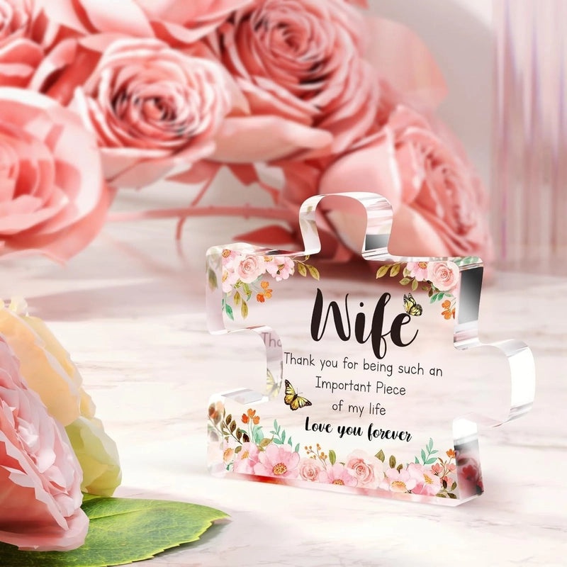 Charming Letter Flower Acrylic Ornament for Home Decor|Home Decor & Gifts