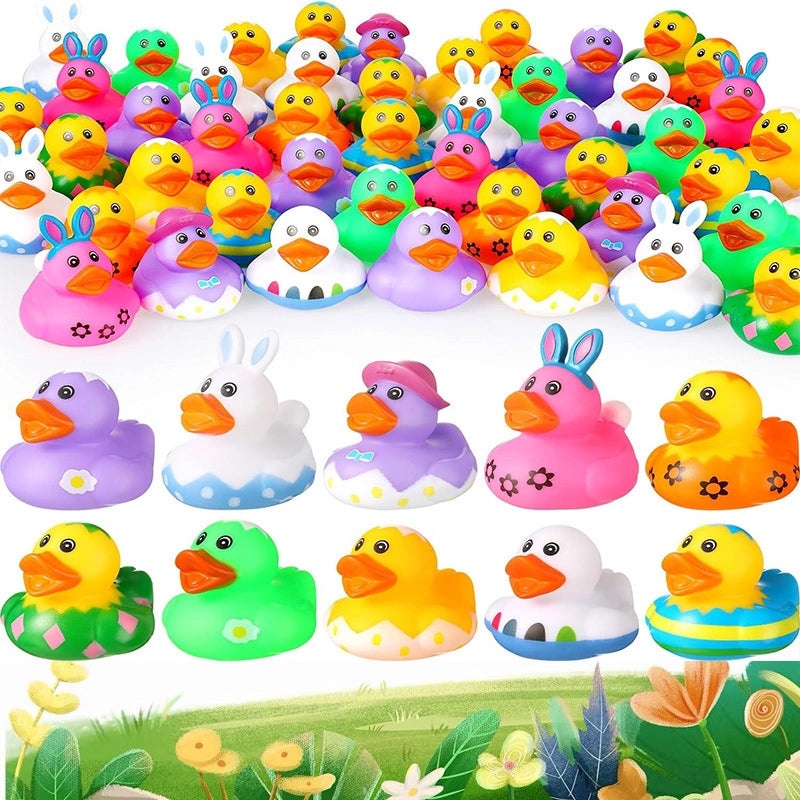 20 Pieces Floating Easter Duck Bath Toys for Kids Vinyl Water Pool Fun|Toys & Games > Bath Toys
