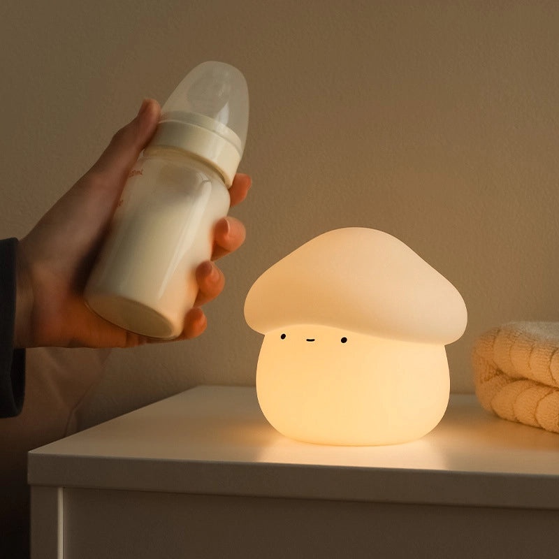 Mushroom Silicone Night Light USB Rechargeable Dimmable Lamp for Bedroom Baby Feeding Bedside|Home Decor Lighting