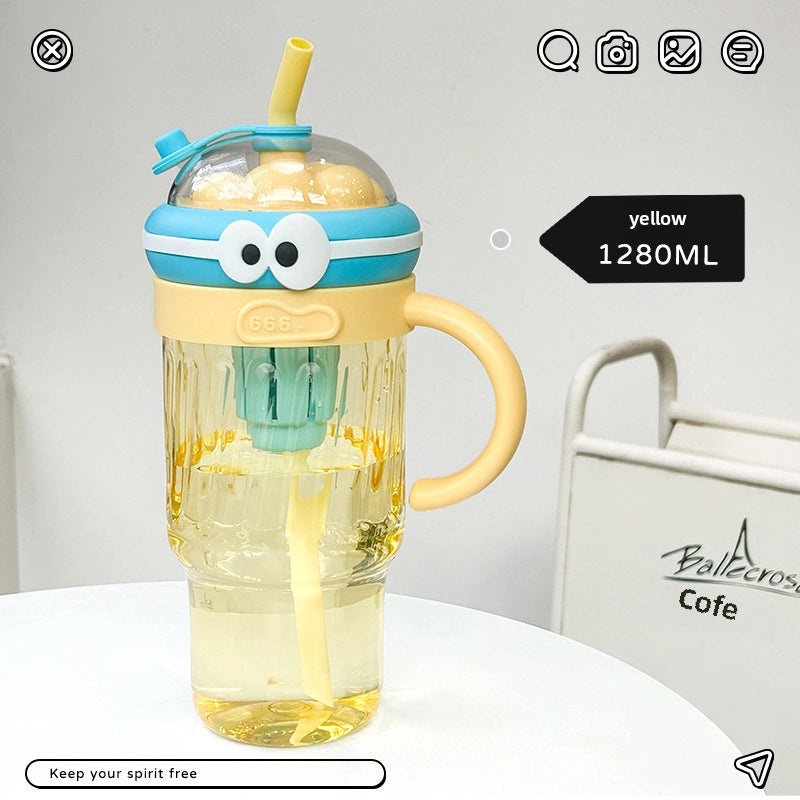 Mini Tea Diary Trendy Large Capacity Summer Straw Plastic Cup for Girls | Drinkware & Cups