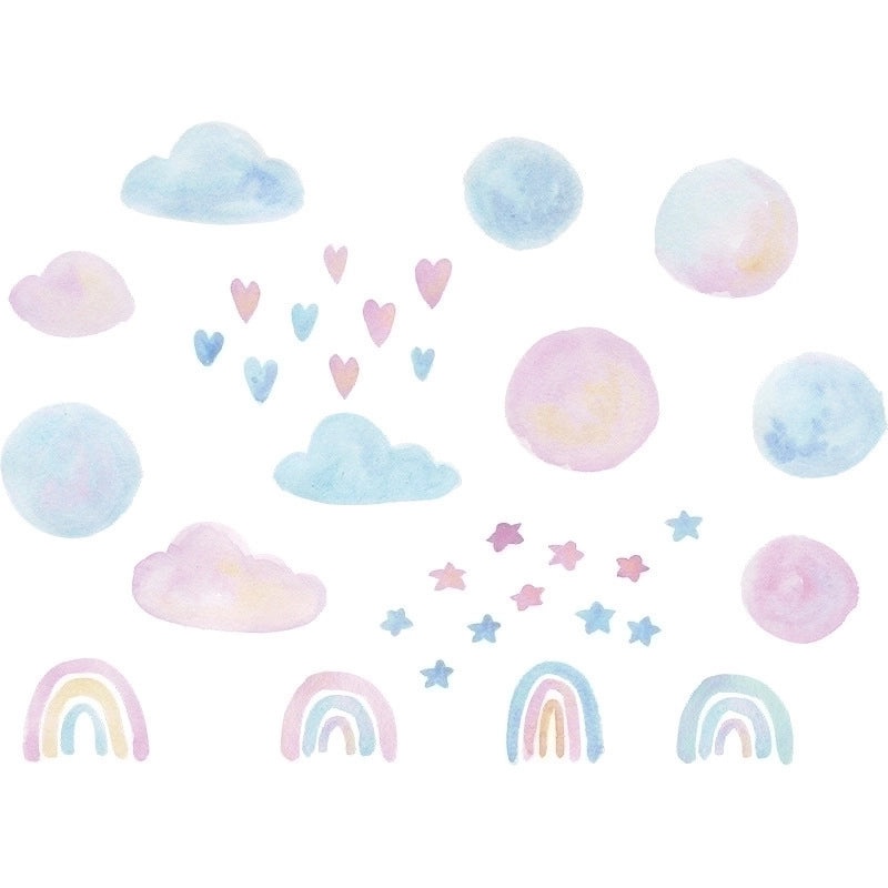 Stylish Cloud PVC Wall Decal for Home Decor | Wall Stickers & Murals