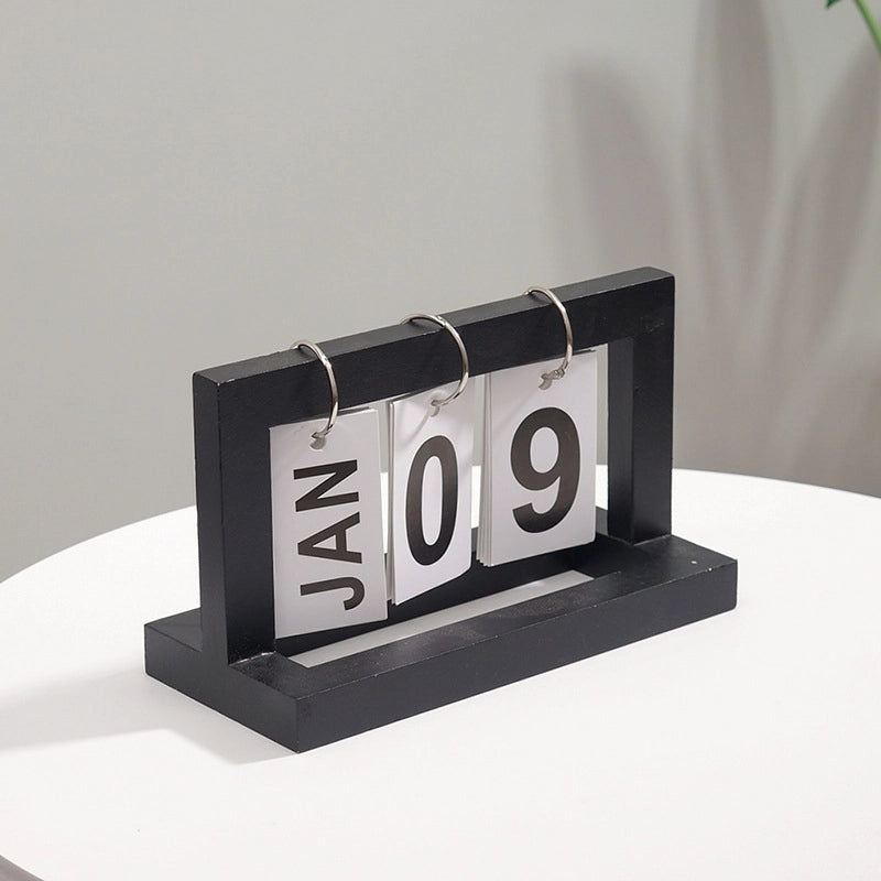 Minimalist Geometric Wooden Calendar Ornaments for Home Decor | Home Decor & Accessories