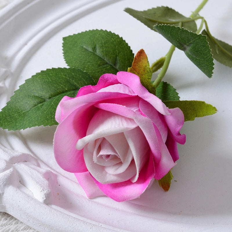 Artificial Rose Single Stem Flannel Flower for Home Wedding Valentine's Day Decoration|Home Decor & Wedding Accessories