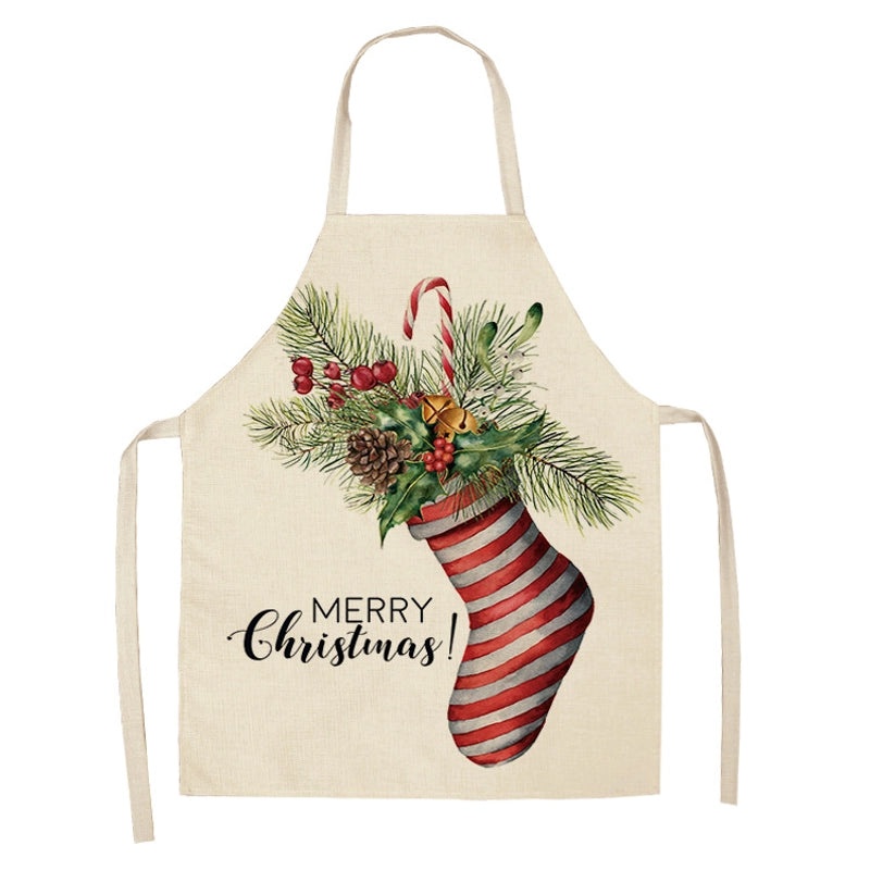 Holiday Themed Synthetic Fiber Apron with Text Design 1 Piece|Kitchen & Dining Accessories