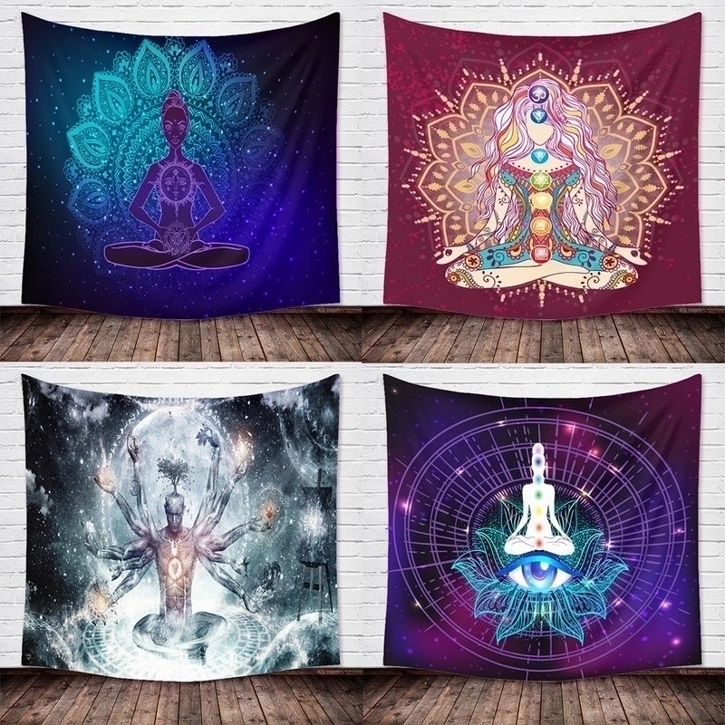 India Buddha Yoga Wall Hanging Tapestry | Home Decor