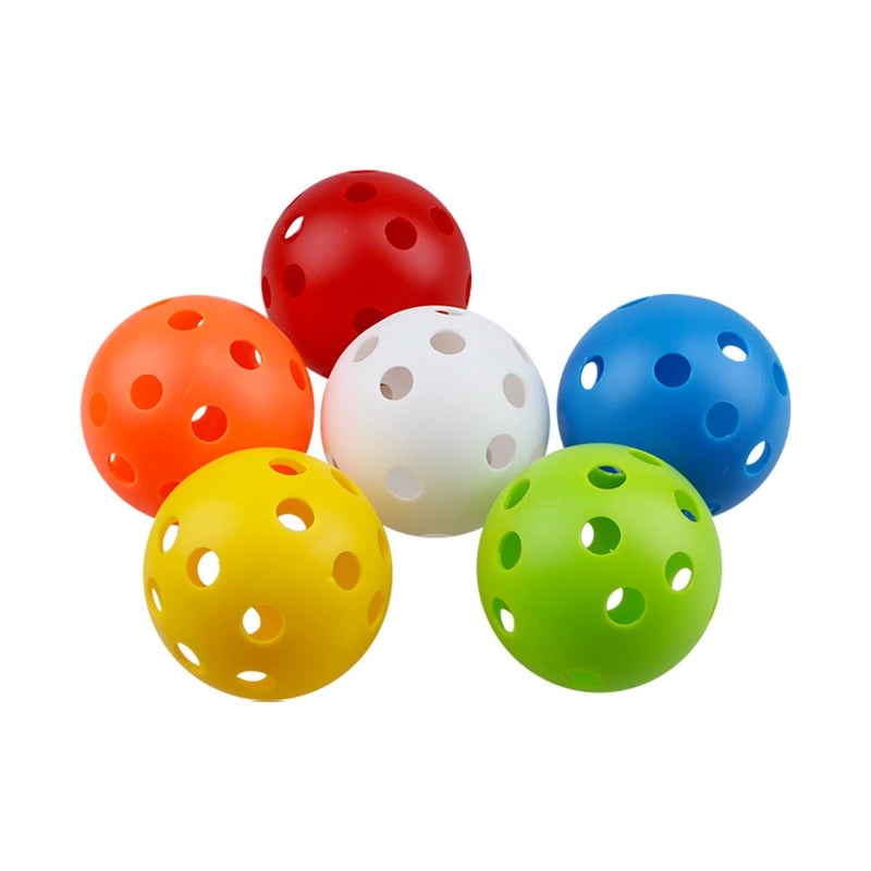 Multicolor 26-Hole Durable 72mm Plastic Floorball Ball for Bat Practice | Sports Equipment