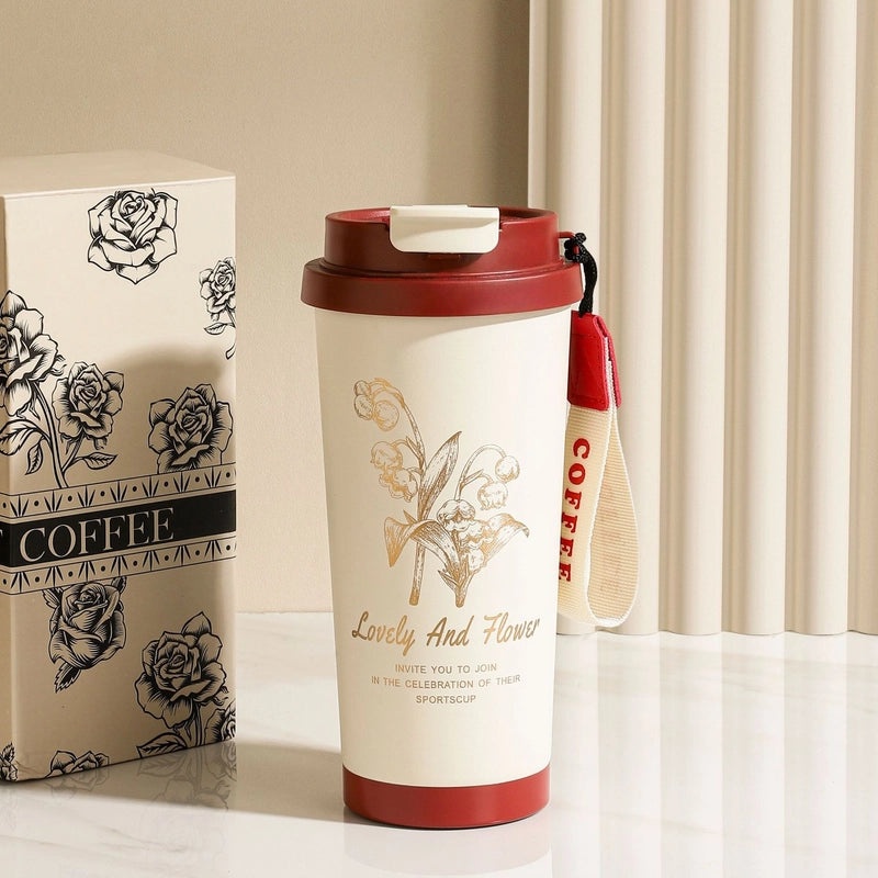 Retro Letter 201 & 304 Stainless Steel Water Bottles for Christmas Valentine New Year | Drinkware & Accessories