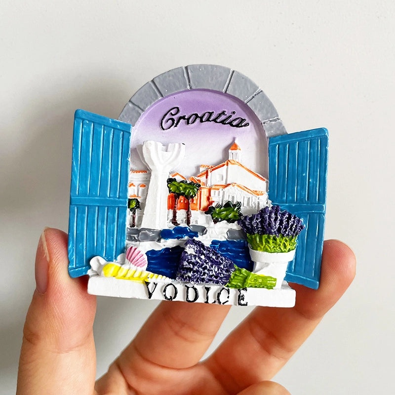 3D Travel Refrigerator Magnet Stickers Europe Cities Souvenirs Creative Tourist Gifts|Home Decor & Magnets
