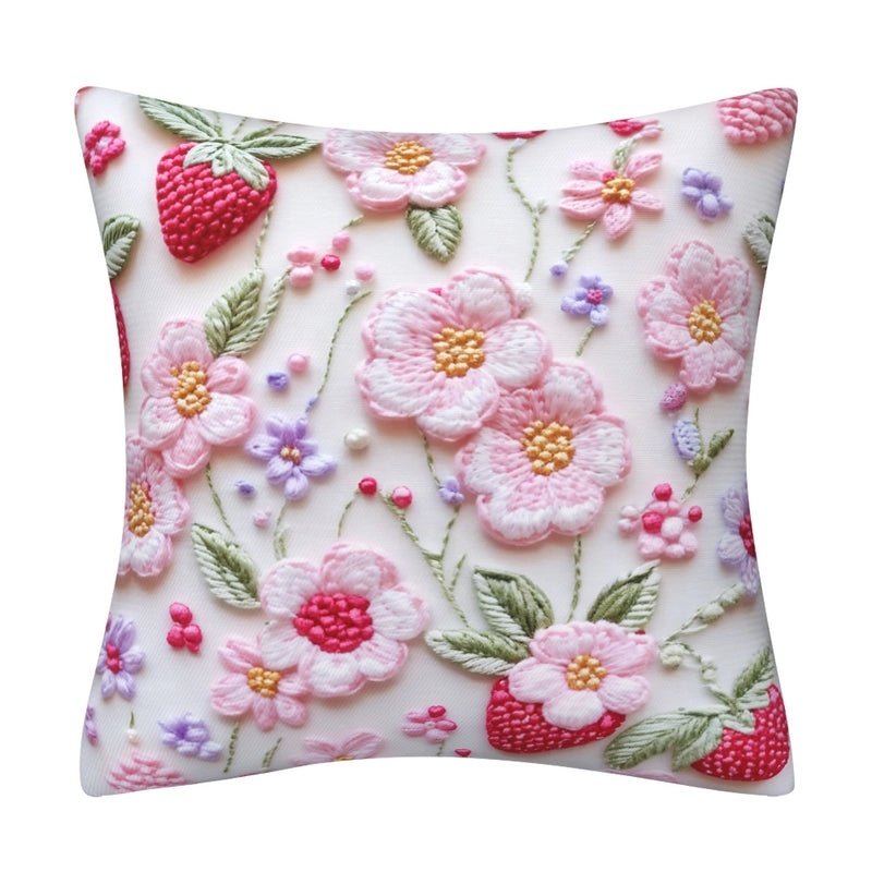 Elegant Minimalist Floral Polyester Pillow Covers for Couch and Sofa Decor|Home Decor & Living Room Accessories