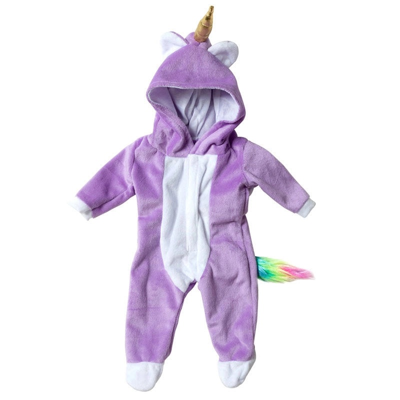 Golden Horn Doll Outfit with Plush Tail for Bay Dolls | Doll Clothes & Accessories